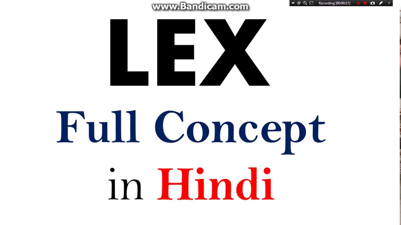 LEX tool full basic concept in Hindi | SPCC tutorials