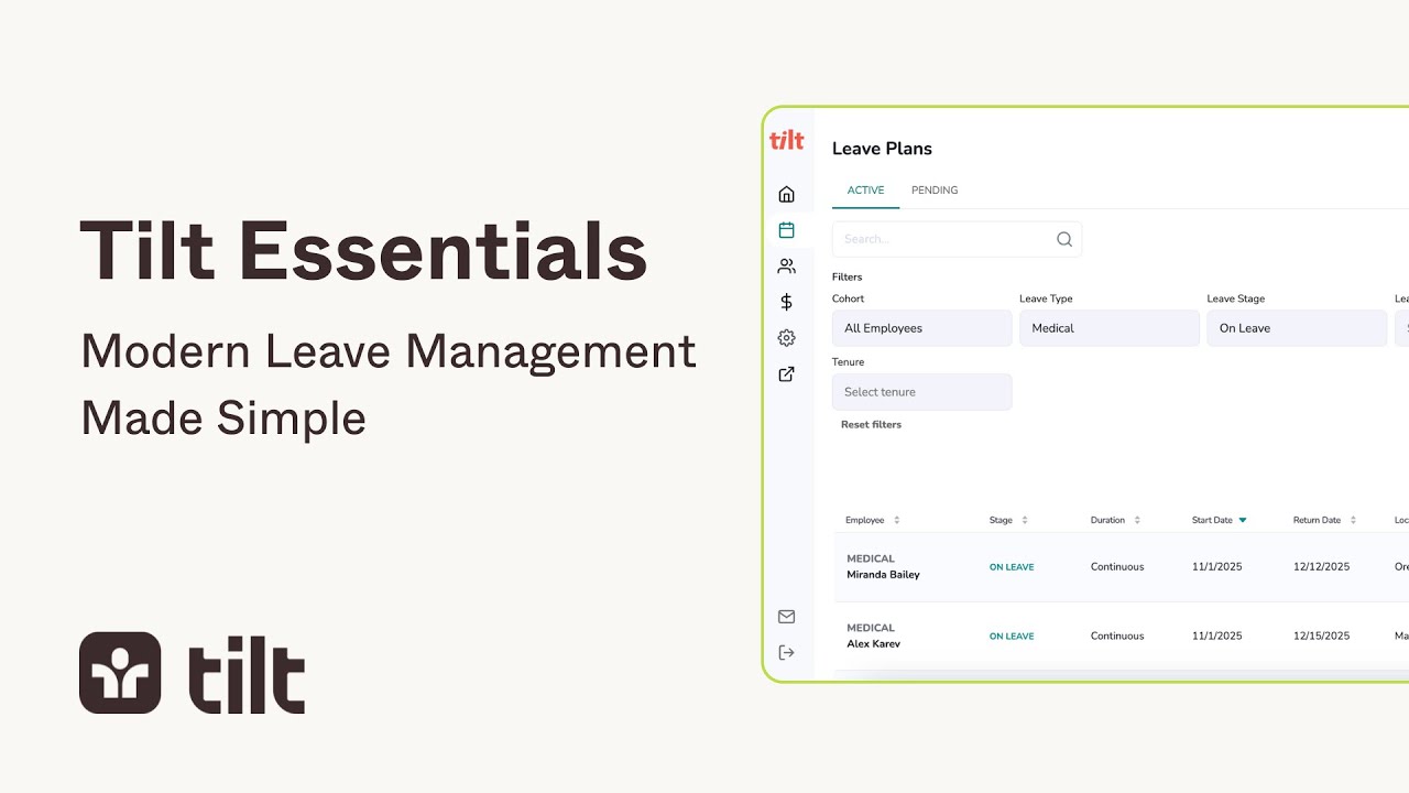 DEMO | Tilt Essentials: Modern Leave Management Made Simple