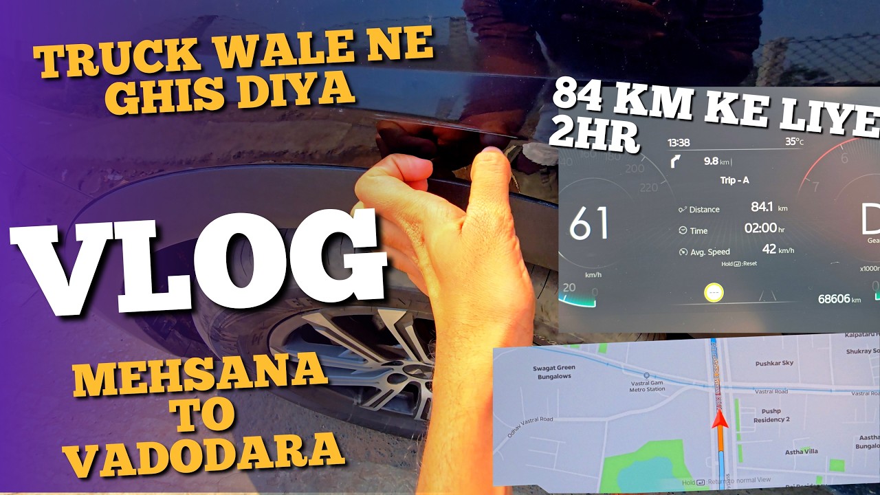 Highway Par Truck Se Panga 😡 84KM = 2 Hours | Mehsana To Vadodara