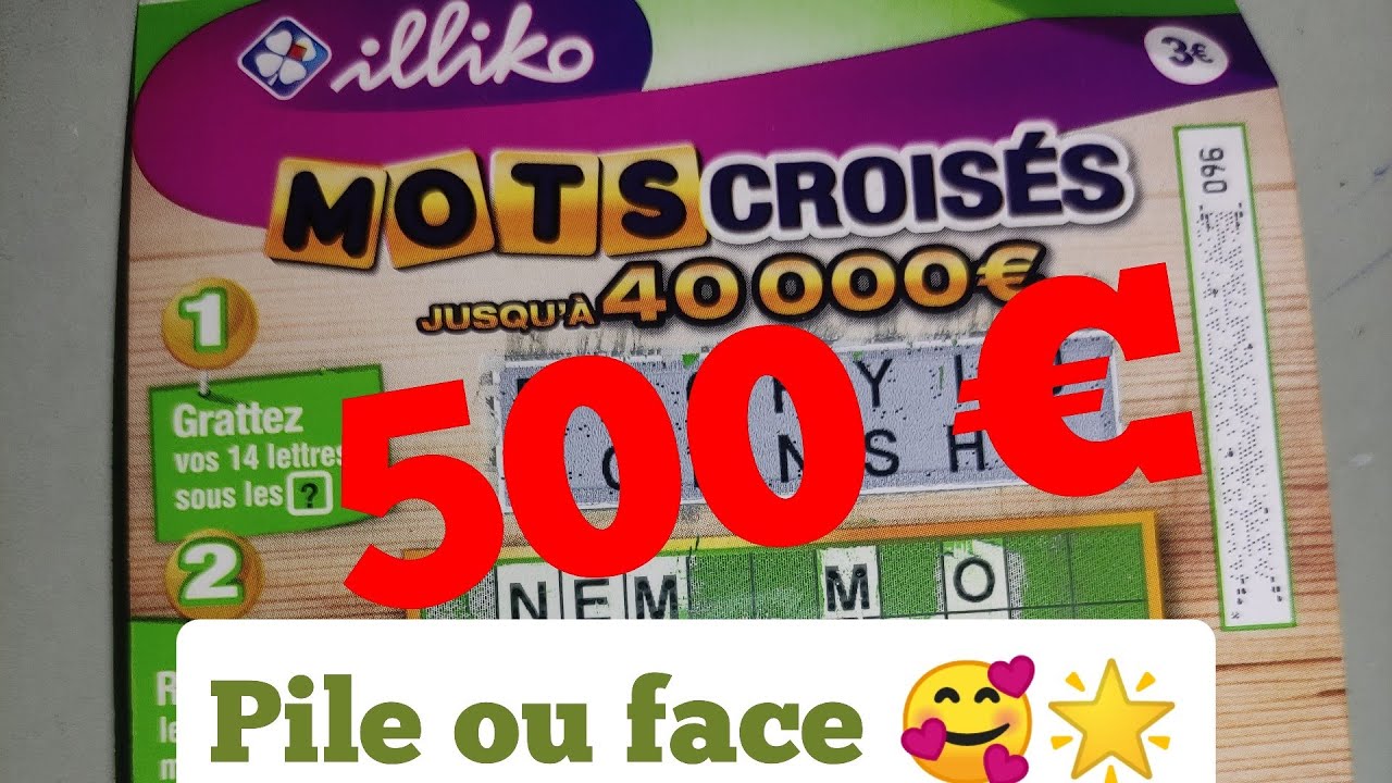 500€ Sur le mots croisés à 3€ 🤑🤑🤑🤑🤑
