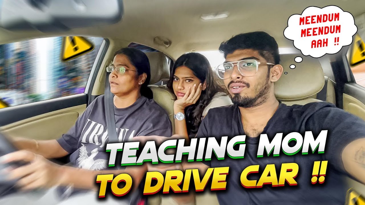 MEENDUM MEENDUM AAH !? || DRIVING CLASS FOR MOM||  #justbanana