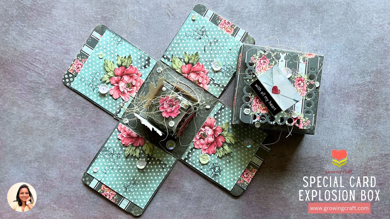 Easy Floral Shabby Chic Explosion Box Tutorial | DIY Elegant Gift Box with a Vintage Touch 🌸✨
