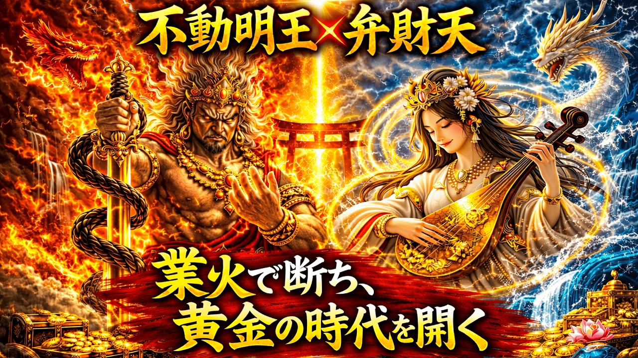 【一粒万倍日】不動明王×弁財天｜業火で祓い、黄金の流れを開く最強開運祈願【2026年3月12日】