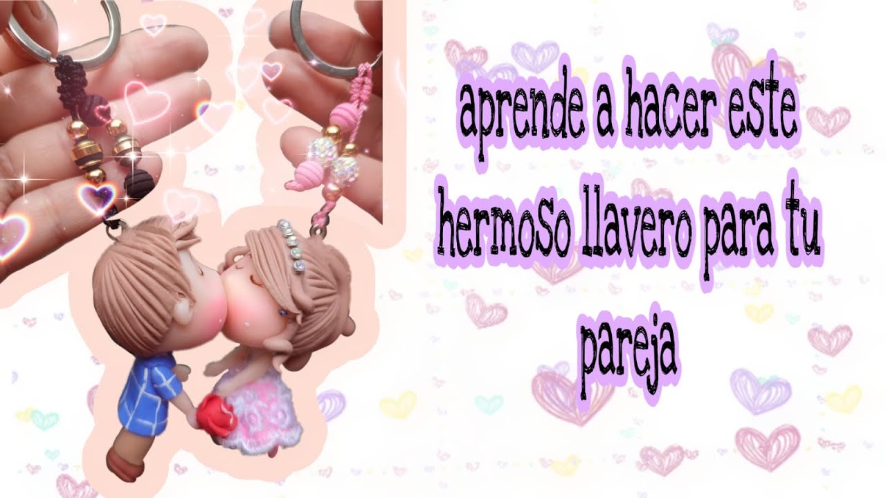 tutorial de llaveros para tu pareja en porcelana fría | QUE TIERNO ARTE