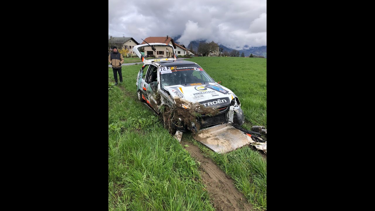 Rallye de Faverges 2023 crash... (ES3 Seythenex) NARBON - LAPERRIERE - Saxo N2