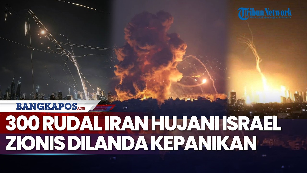 300 Rudal Iran Hujani Israel, Zionis Dilanda Kepanikan Setiap hari