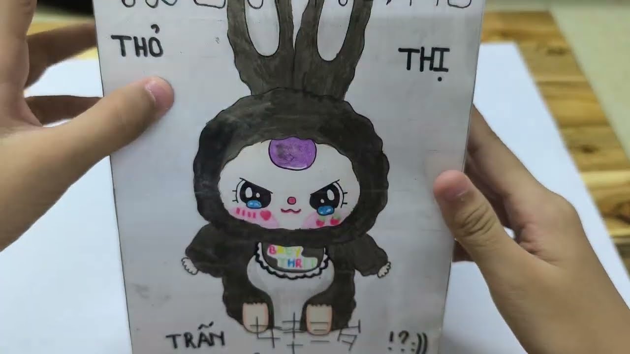 UNBOX THỎ THỊ TRẤN BẰNG GIẤY TỰ LÀM