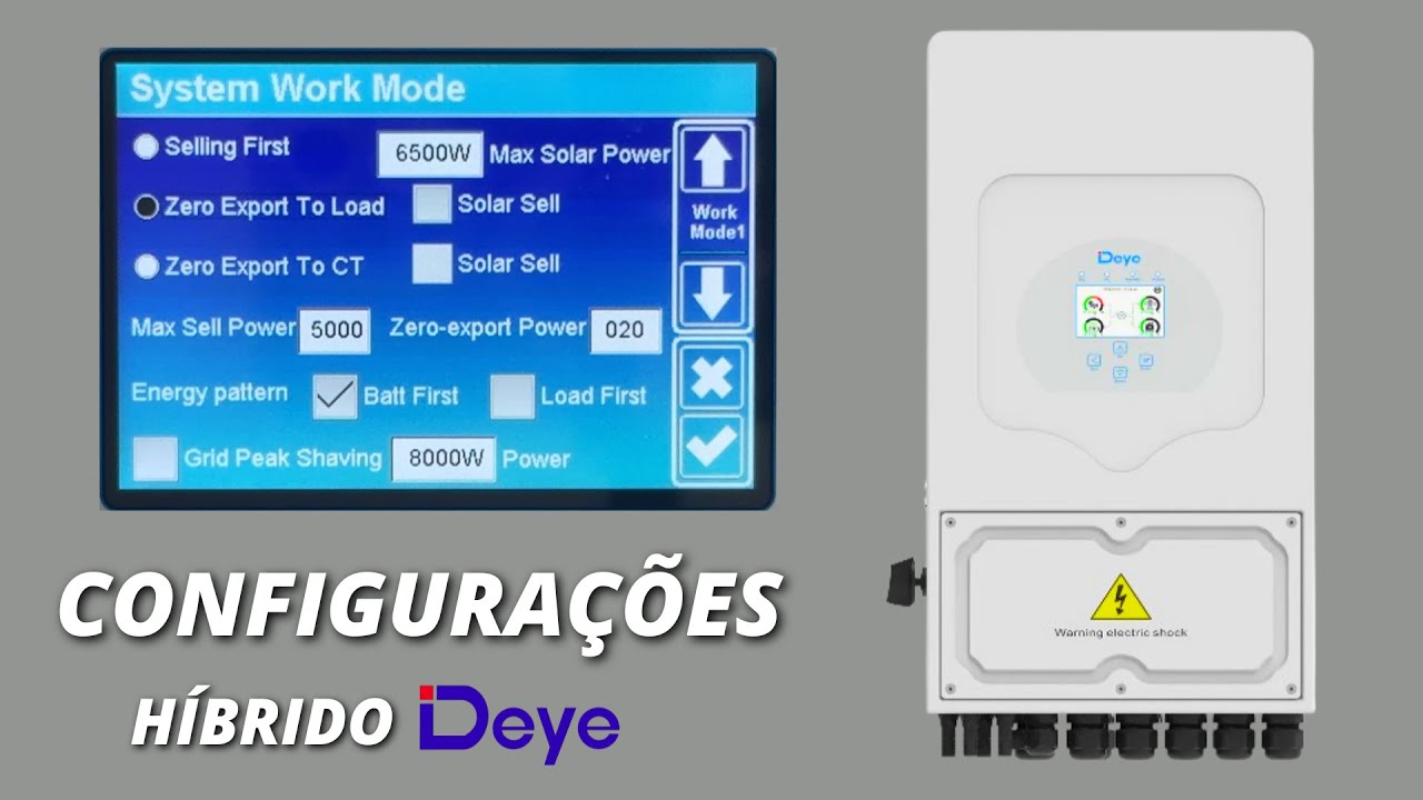 Como Configurar Inversor Híbrido DEYE | Mod: SUN-5K-SG03LP1-EU | Energia Solar