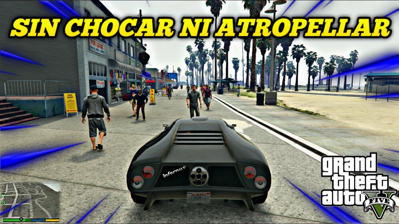 MANEJANDO en GTA 5 sin CHOCAR ni ATROPELLAR + castigo si no lo logro😂