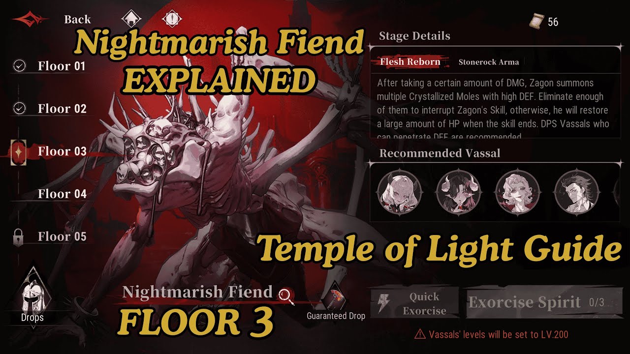 Nightmarish Fiend - Temple of Light Floor 3 EXPLAINED [Silver and Blood]