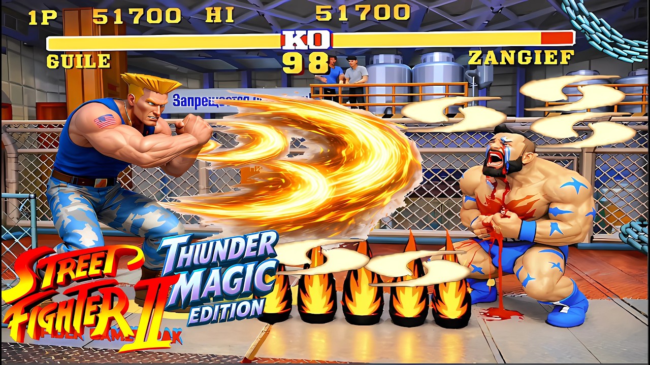Extreme Fight Ability Of Guile In Street Fighter 2 Thunder Magic Edition 60ᶠᵖˢ HDR