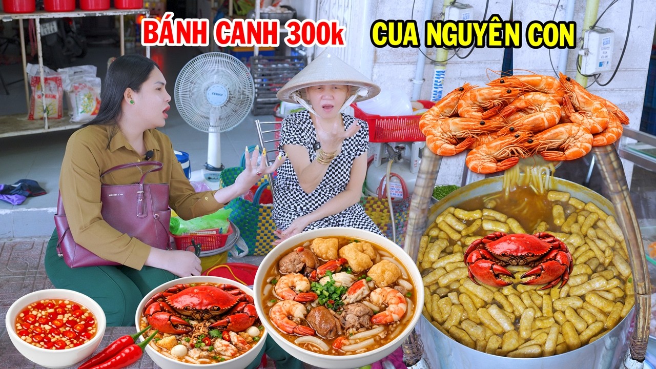 Độc lạ Bánh canh cua 300k có nguyên con con, DIVA Cát Thy ăn 2 tô bự - Ẩm thực Cha Rồng