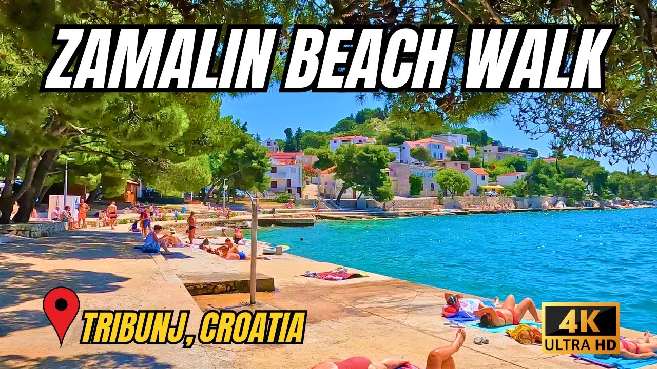 BEACH WALK ZAMALIN - TRIBUNJ, CROATIA 4K