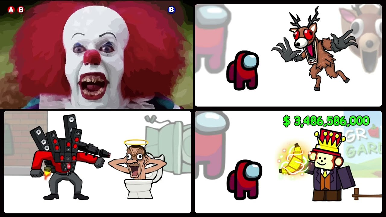 Mini Crewmate Kills Steal a Brainrot Characters | Among Us