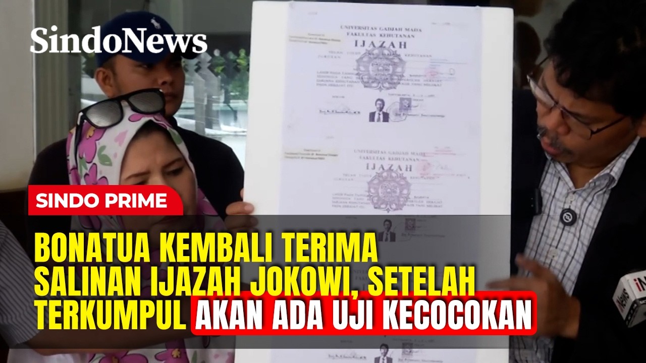 Bonatua Kembali Terima Salinan Ijazah Jokowi, Setelah Terkumpul Akan Ada Uji Kecocokan | Sindo Prime