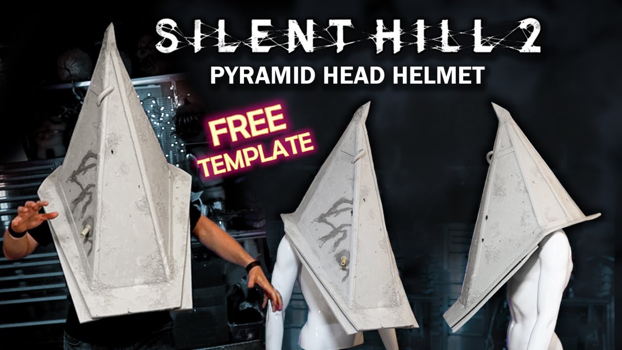 How to Make a Pyramid Head Helmet - Free Template - Silent Hill 2 Cosplay DIY EVA Foam