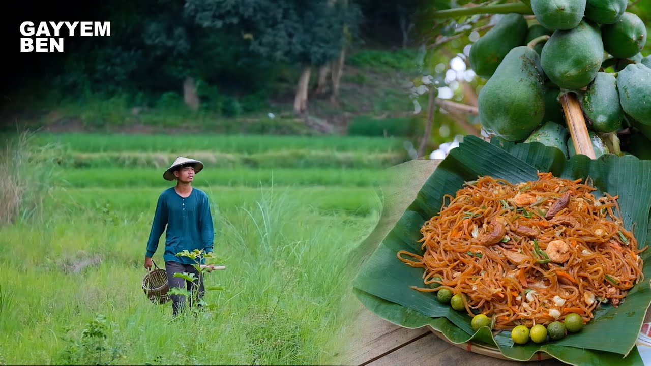 This noodle dish is made of PAPAYA strips | Cooking pansit papaya for the family!