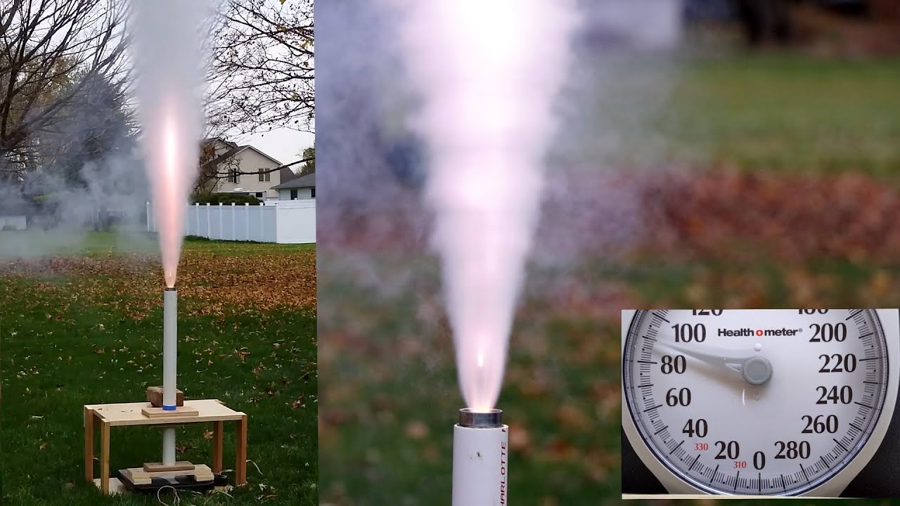 Sugar rocket motor + aluminum, super powerful!