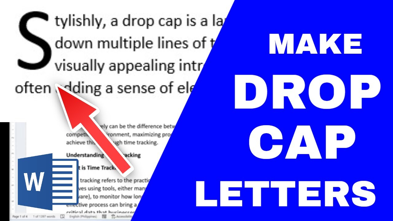 How to Properly Insert DROP CAP Letters in Microsoft WORD