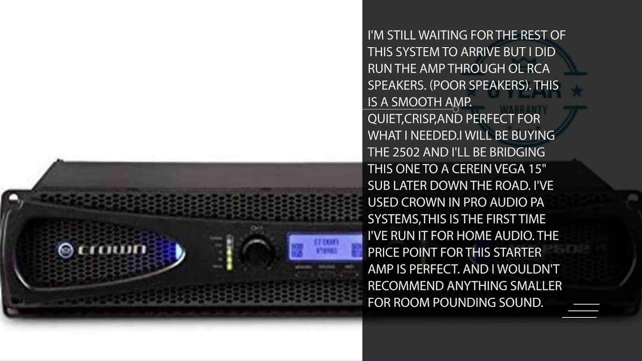 Crown XLS2502 Two-channel, 775-Watt at 4&Omega; Power Amplifier