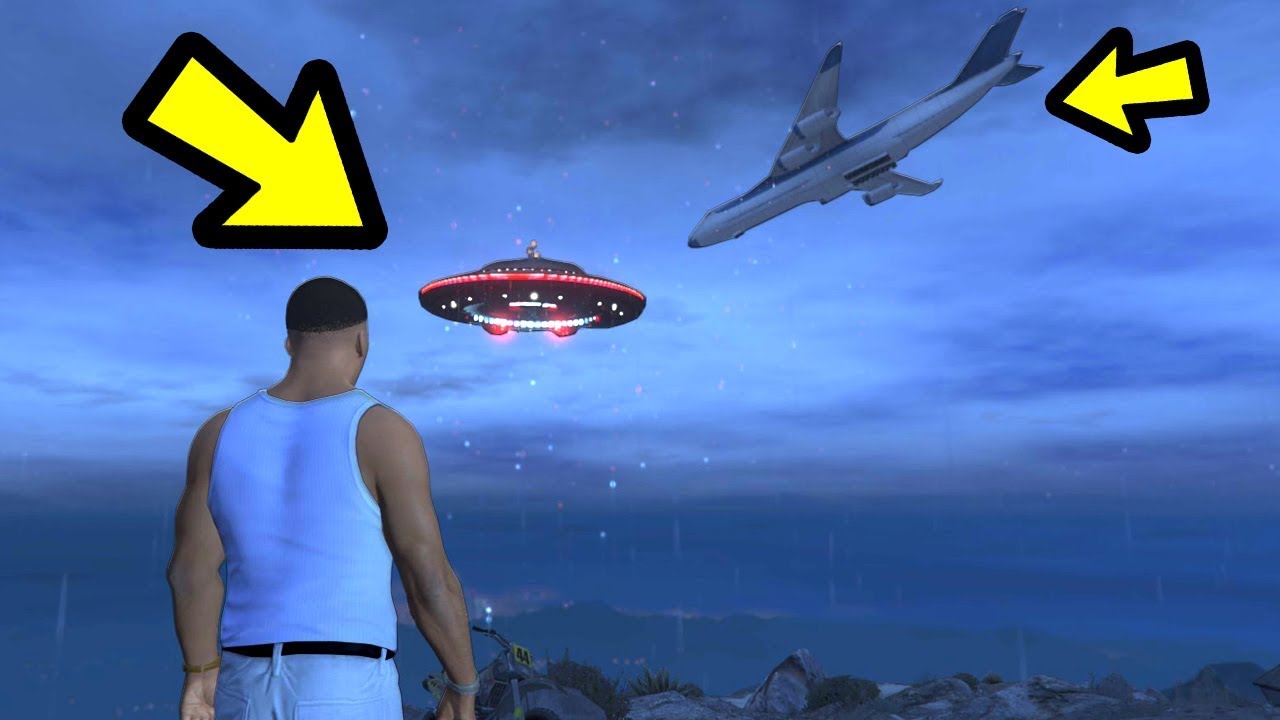 GTA 5 - What Happens if a plane crashes into the UFO?