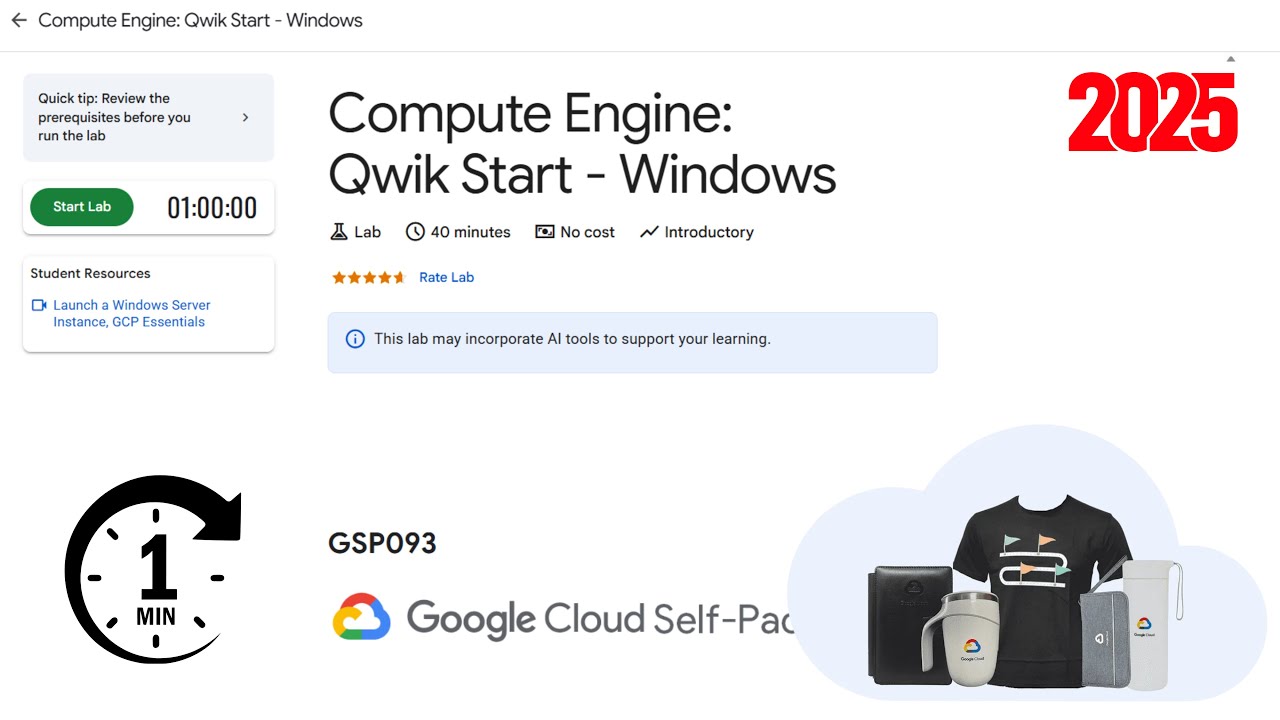 Compute Engine Qwik Start Windows | GSP093