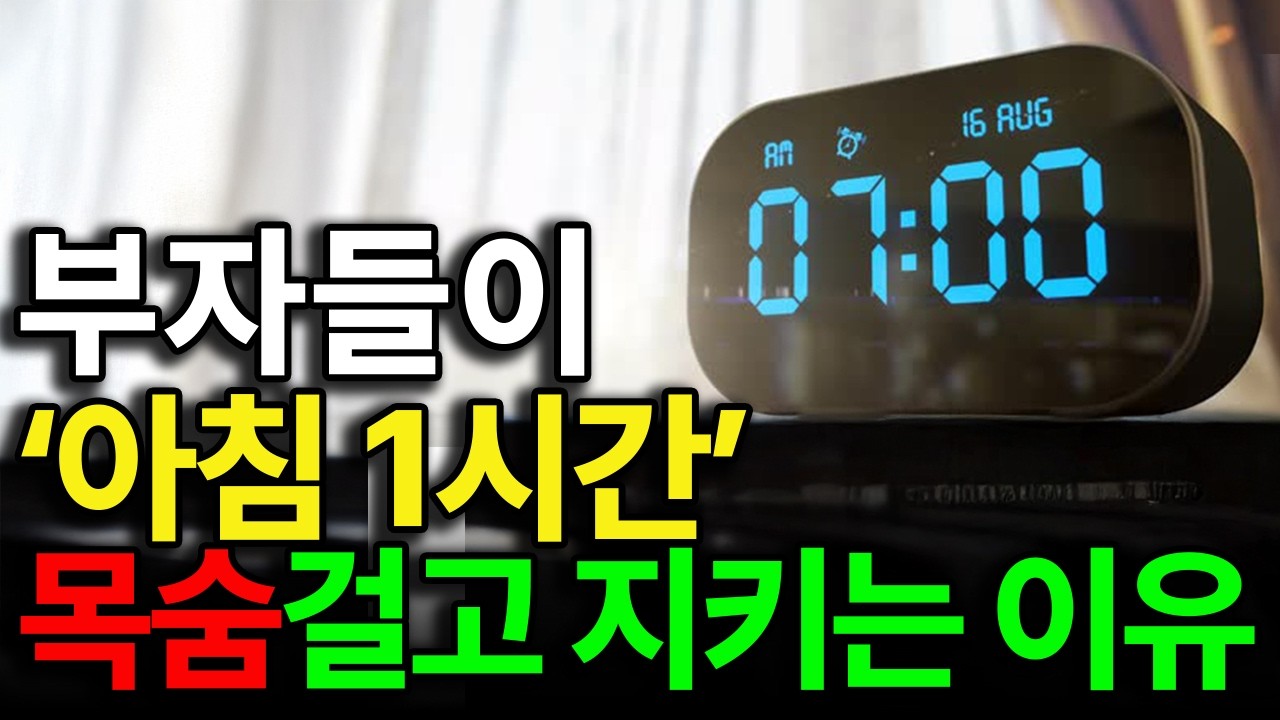 50대 이후 부자가 되느냐 마느냐는 '이 아침 루틴'에 달렸습니다