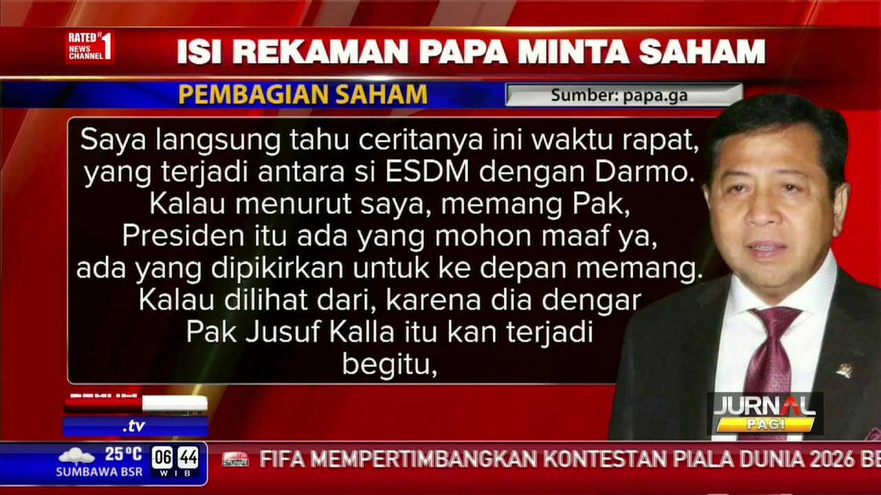 Isi Rekaman Papa Minta Saham