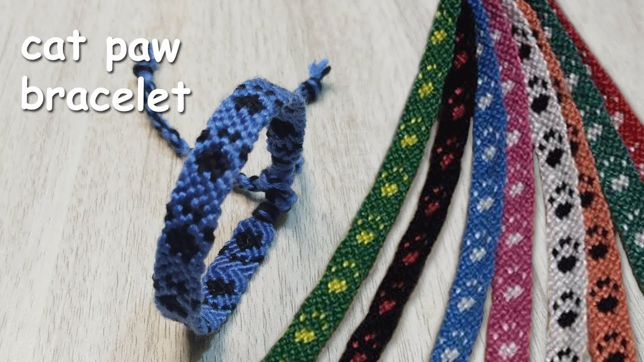 Cat paw print bracelet || Cute friendship bracelets