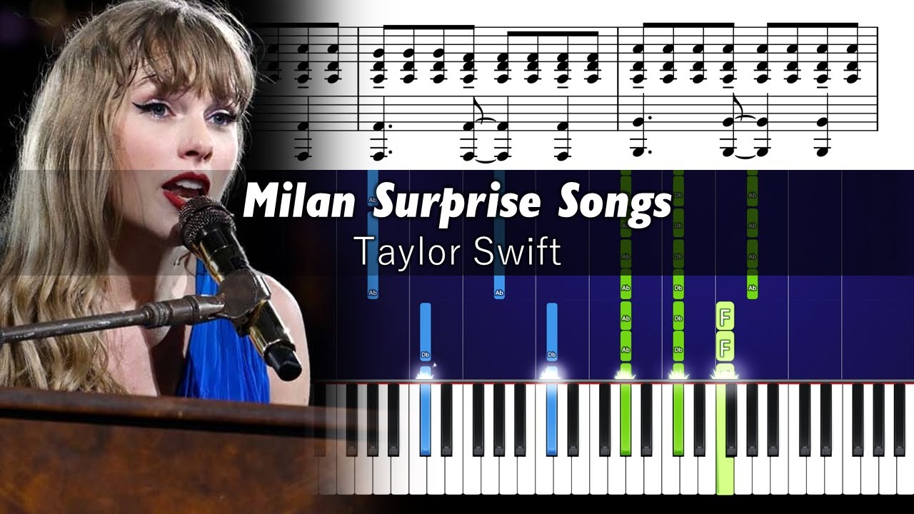 Taylor Swift - Milan Surprise Songs - Accurate Piano Tutorial with Sheet Music