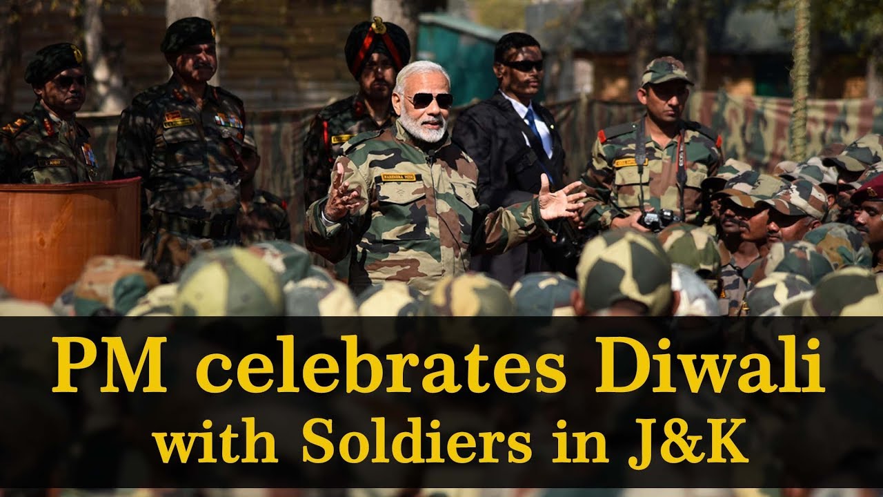 PM Shri Narendra Modi celebrates Diwali with jawans of Indian Army and BSF, in Gurez Valley, J&K
