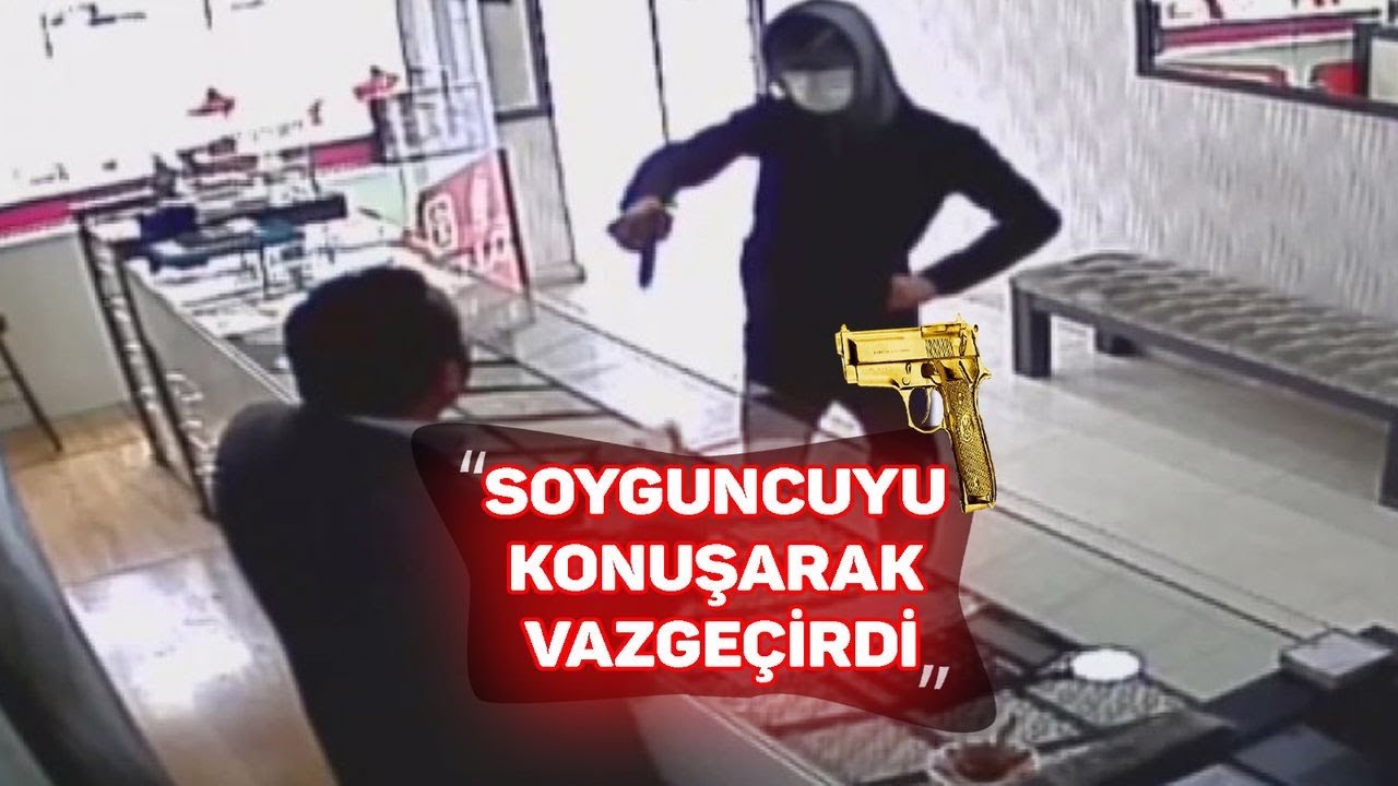 Kuyumcudan Görülmemiş Taktik. Silahlı Soyguncuyu Konuşarak Vazgeçirdi