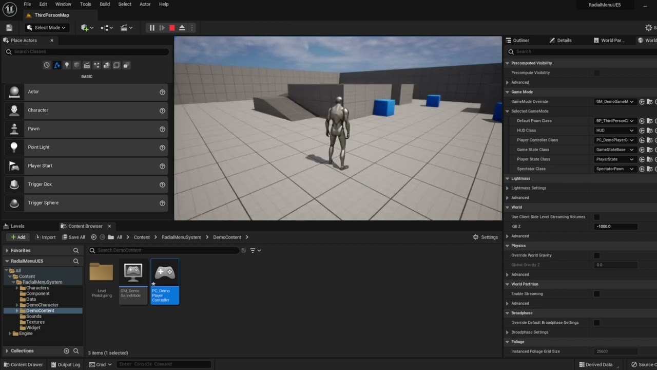 Radial Menu Tutorial/Content Overview