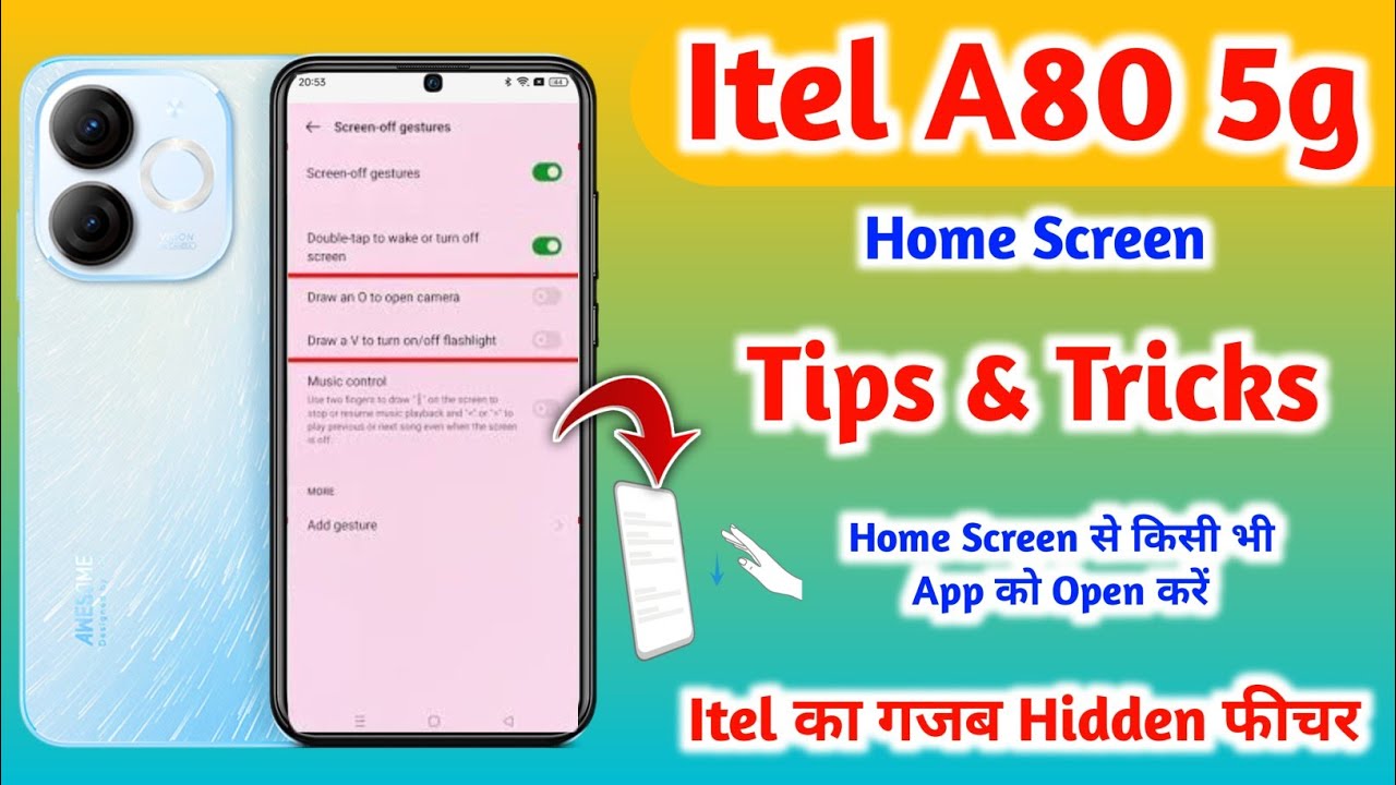 itel A80 5g Tips And Tricks || itel A80 5g Home Screen Gesture || itel A80 5g Hidden Features ||
