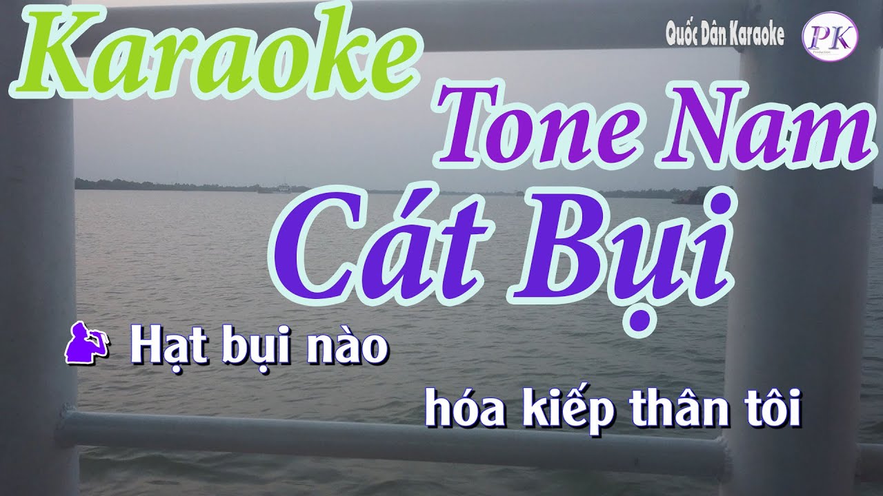 Karaoke Cát Bụi | Bossa Nova | Tone Nam (Gm) | Quốc Dân Karaoke