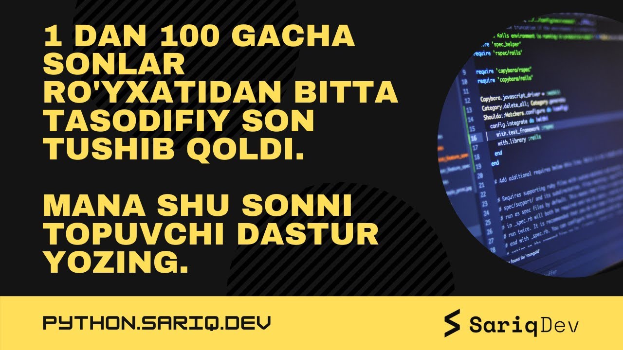 #JUMBOQ1 - 1 dan 100 gacha sonlar ro'yxatidan qolib ketgan sonni topish
