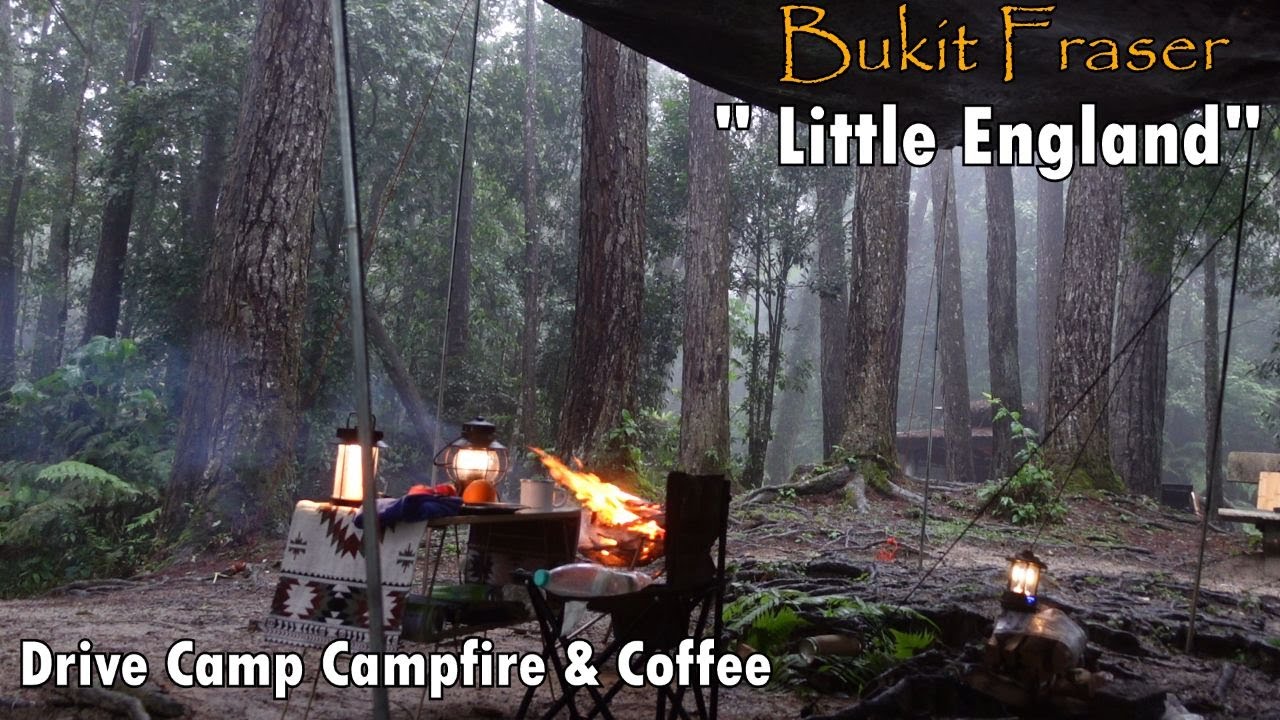 Rainy Day Camping at Fraser's Hill | Cozy Campfire in the Mist | Solo and Family Camping