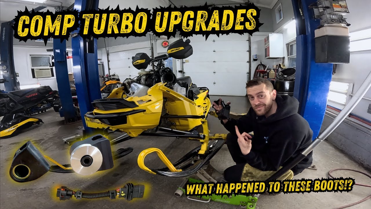2024 Skidoo Comp Turbo gets some accessories and upgrades! Iced up tie rod boots!?
