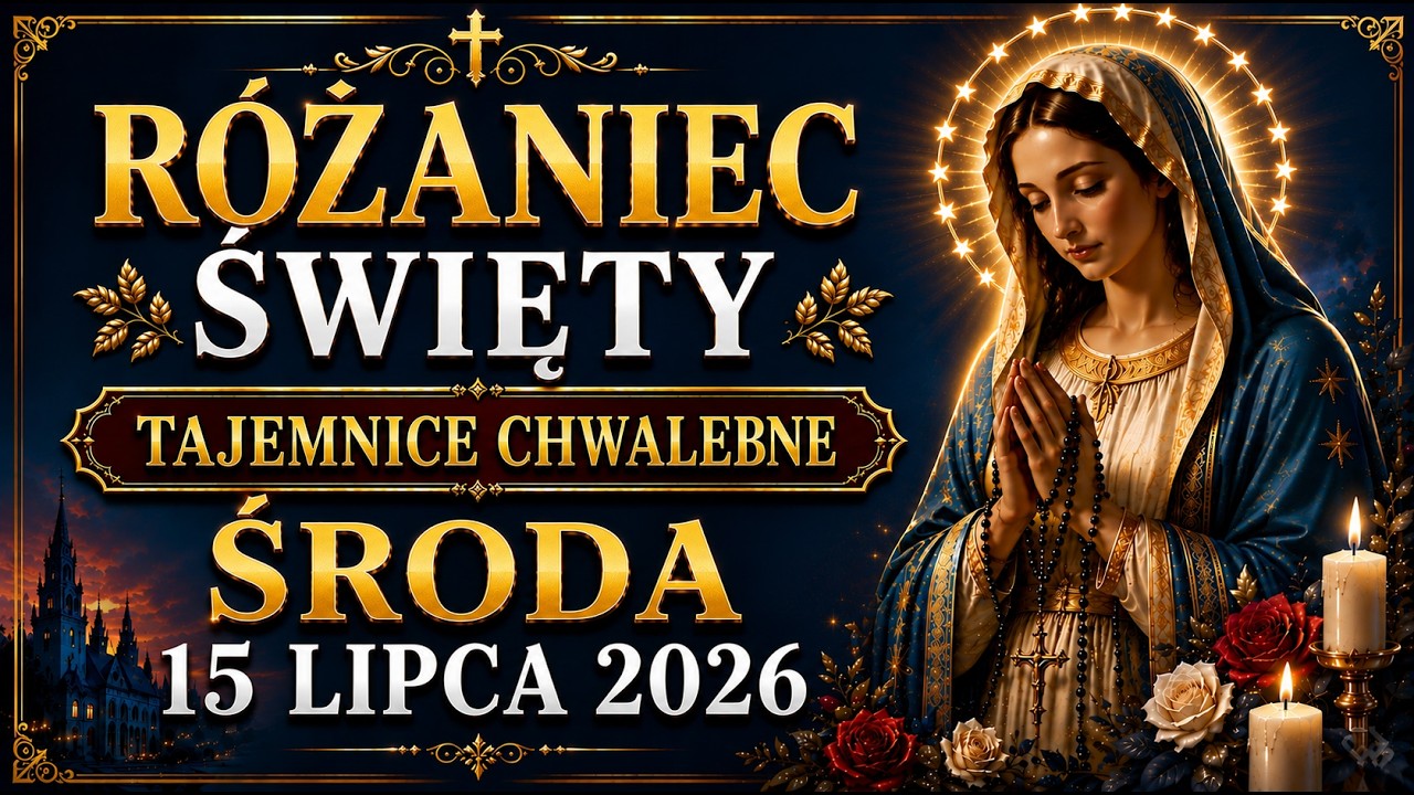 ❤️ ŚRODA R&Oacute;ŻANIEC ŚWIĘTY 🌿 TAJEMNICE CHWALEBNE 🙏 15 LIPCA 2026 | DZISIEJSZY R&Oacute;ŻANIEC