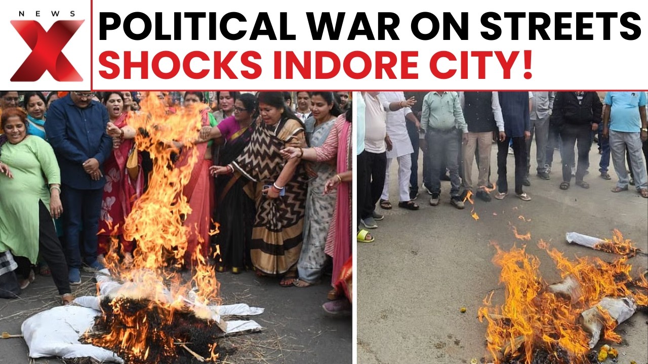 Indore Chaos: Stone Pelting Erupts In Indore Amid Massive BJP Congress Political Showdown!