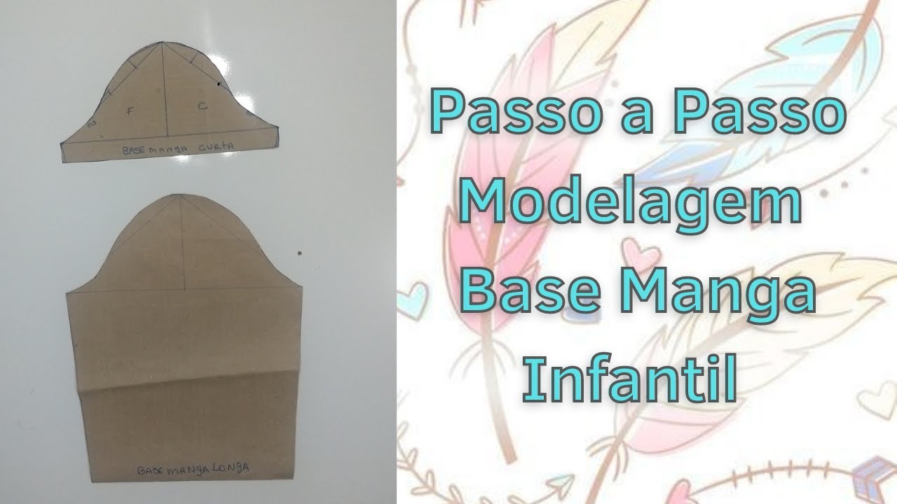 🌹Como Fazer a  Modelagem Base da Manga Infantil 🌹