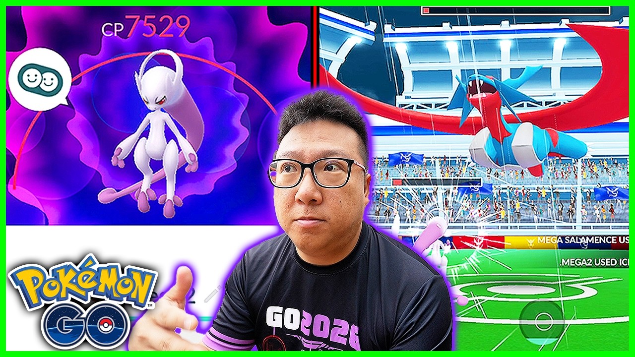 Using CP 7529 Mega Mewtwo to Solo Mega Salamence in Pokemon GO