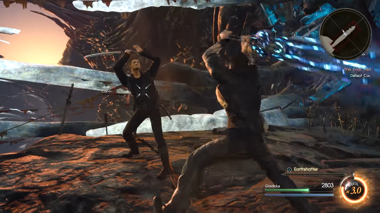 FINAL FANTASY XV - Gladio Vs Cor Boss Fight - Episode Gladio Final Trial | PS4 Pro