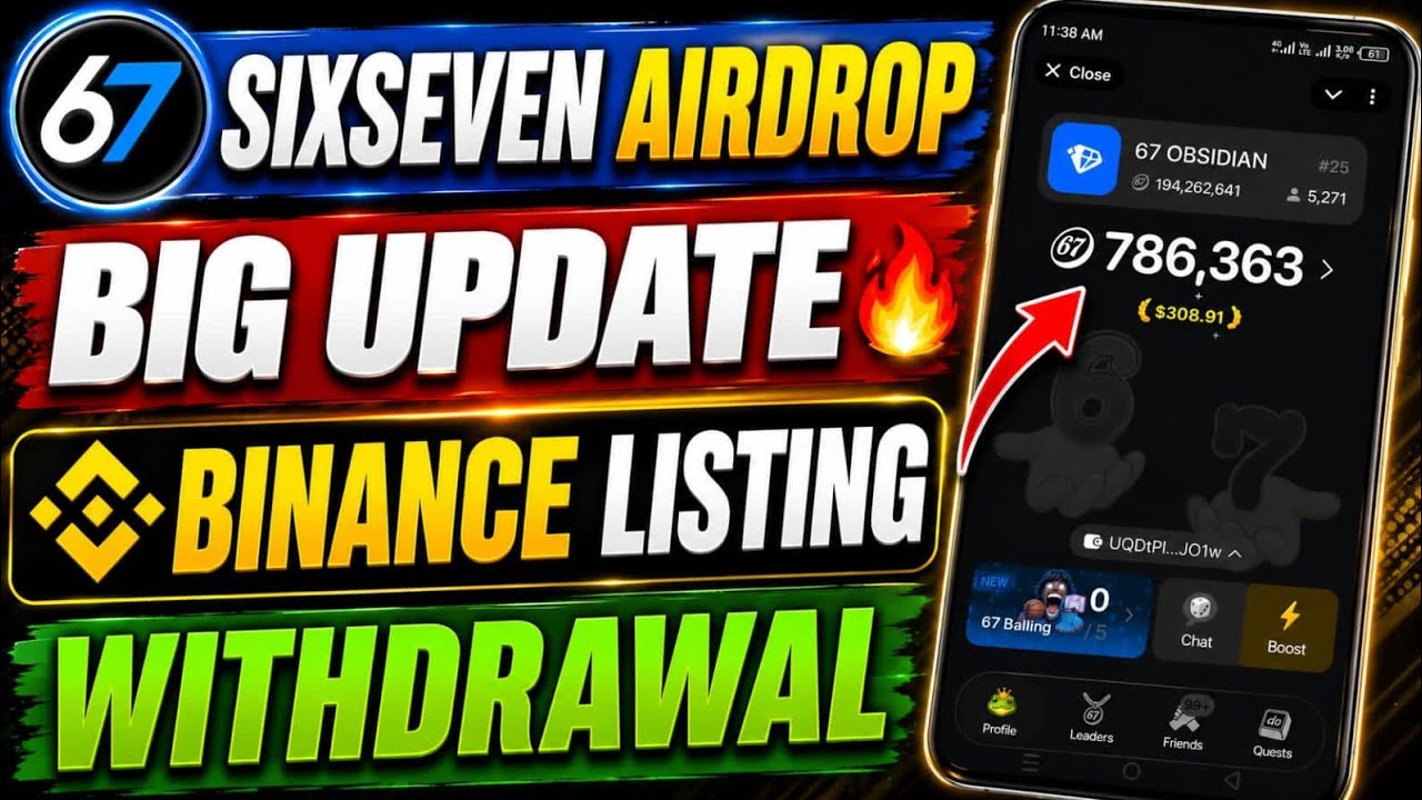 67 Telegram Airdrop New Update || Six Seven Club Bot Withdrawal || SixSeven Telegram Bot