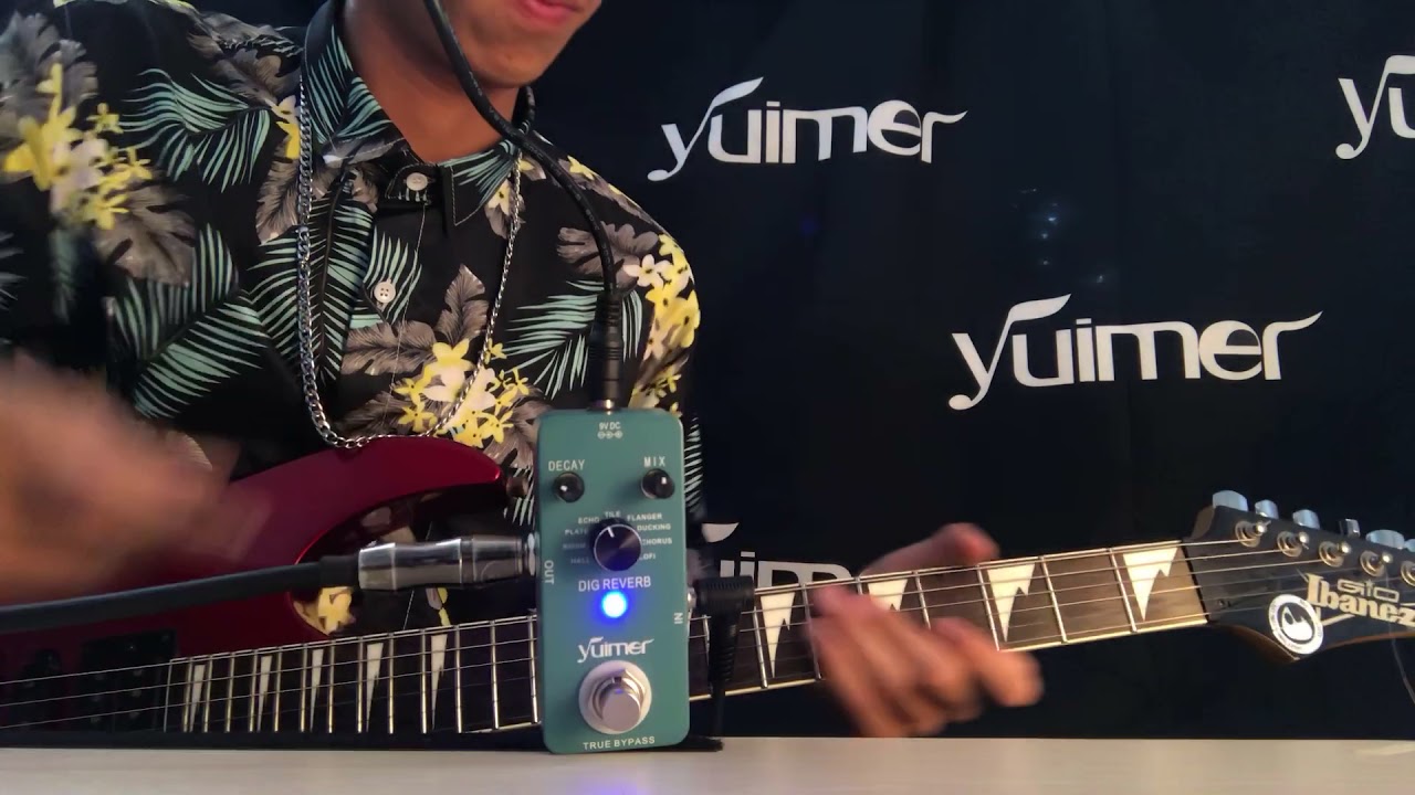 YUIMER Electric Guitar Single Effect Reverb Pedal True Bypass DIG REVERB