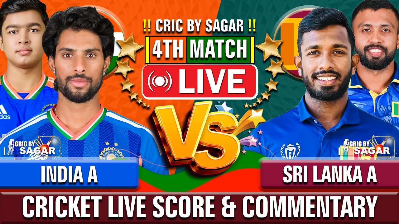 India A vs Sri Lanka A | 4th Match | Cricket Live Score & Commentary | 15th Jun, 2026