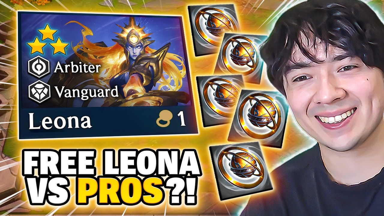 In This Tournament Against TFT Pro Players... I Found 9 Copies Of Leona For FREE?!