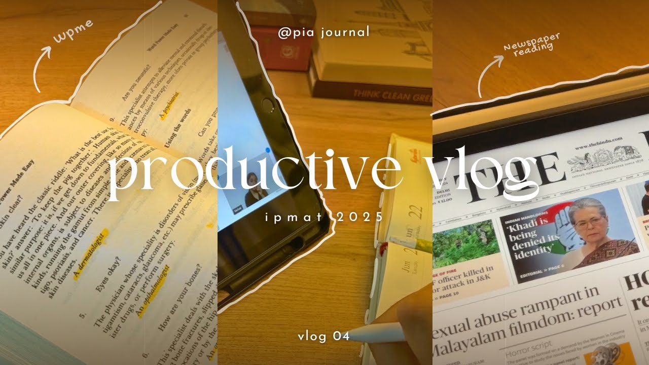 Productive Study Vlog ☘️ | Ipmat 2025 | journey to IIM | #ipmat2025 | 04