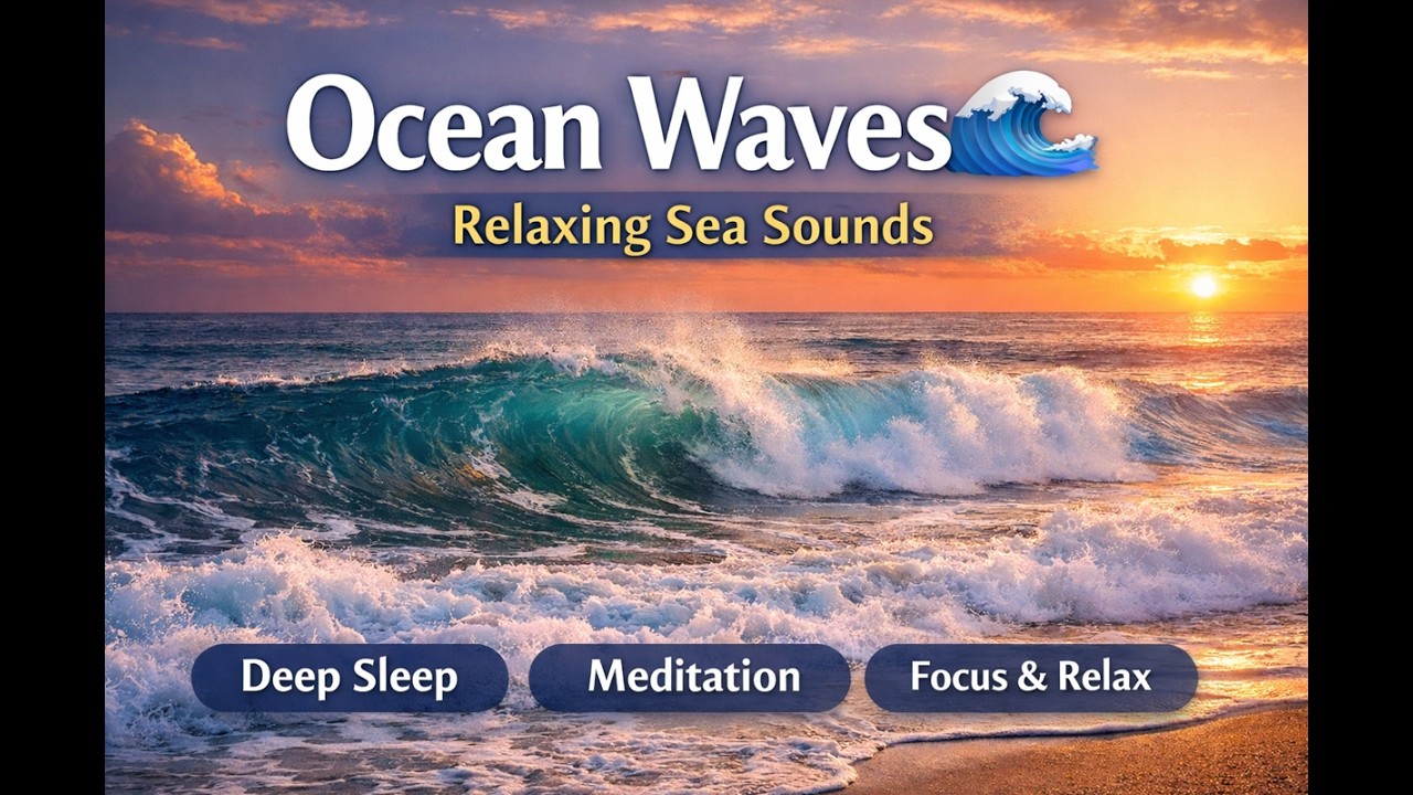 Ocean Waves 🌊 Relaxing Sea Sounds | Deep Sleep, Meditation & Focus
