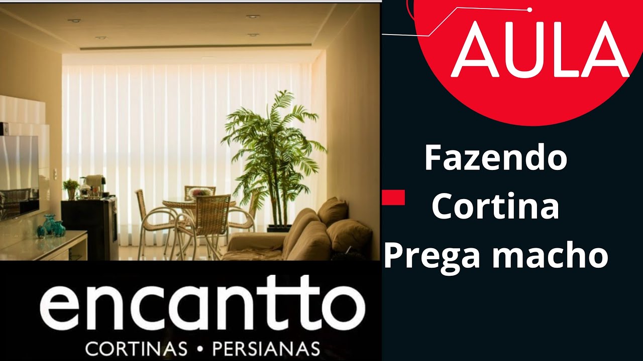Como fazer cortina prega macho Encantto Cortinas